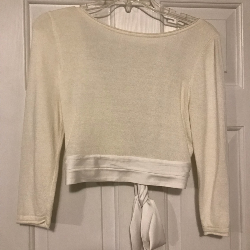 Jenny Yoo Collection wrap sweater wedding
